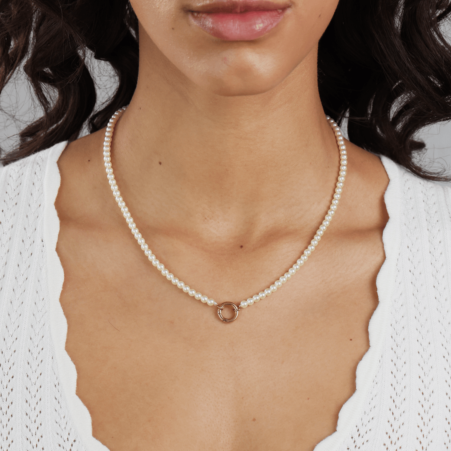Pearl Carabiner Necklace - Gemlet