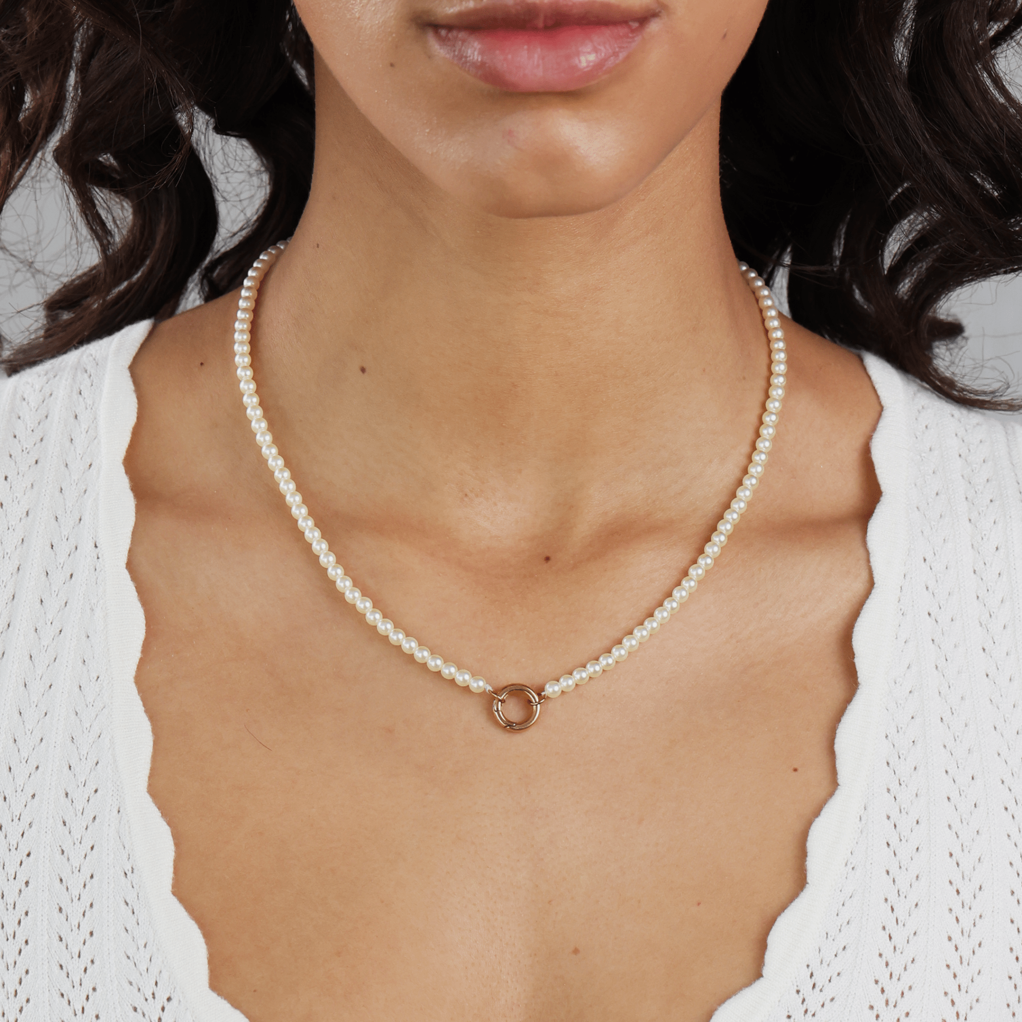 Pearl Carabiner Necklace - Gemlet