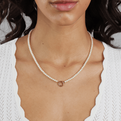 Pearl Carabiner Necklace - Gemlet
