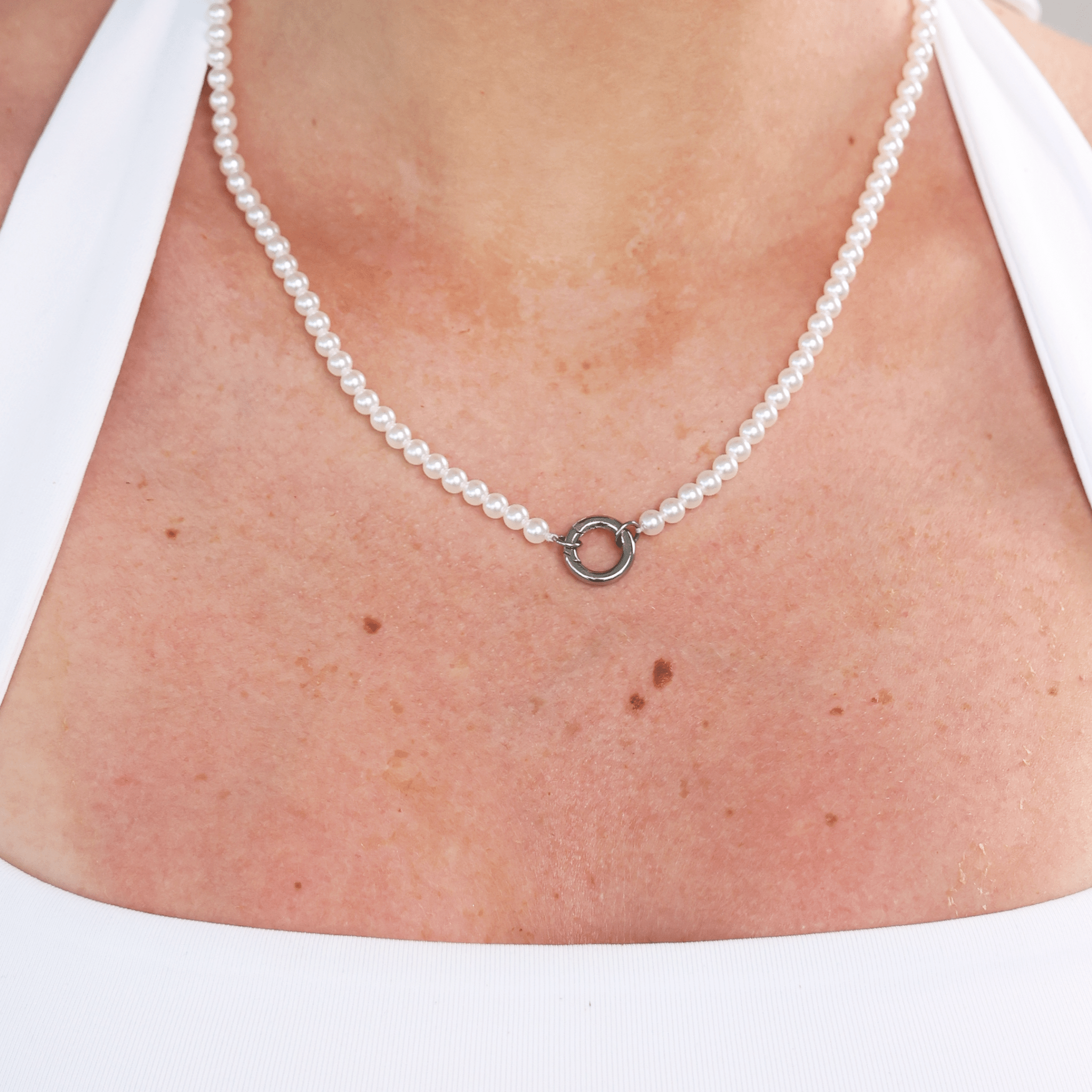 Pearl Carabiner Necklace - Gemlet
