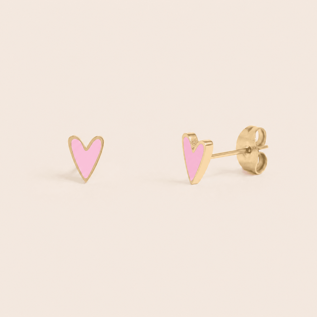 Pink Enamel Heart - Gemlet