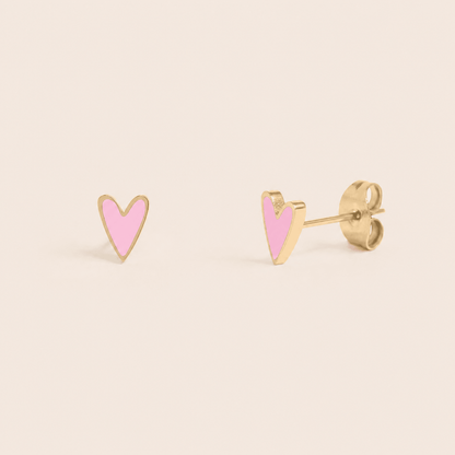 Pink Enamel Heart - Gemlet
