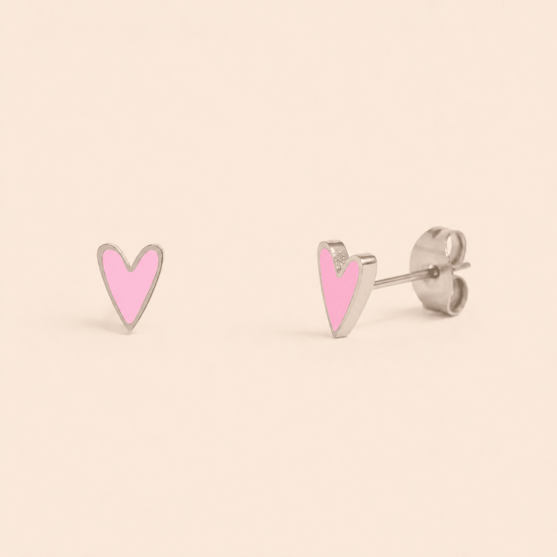 Pink Enamel Heart - Gemlet