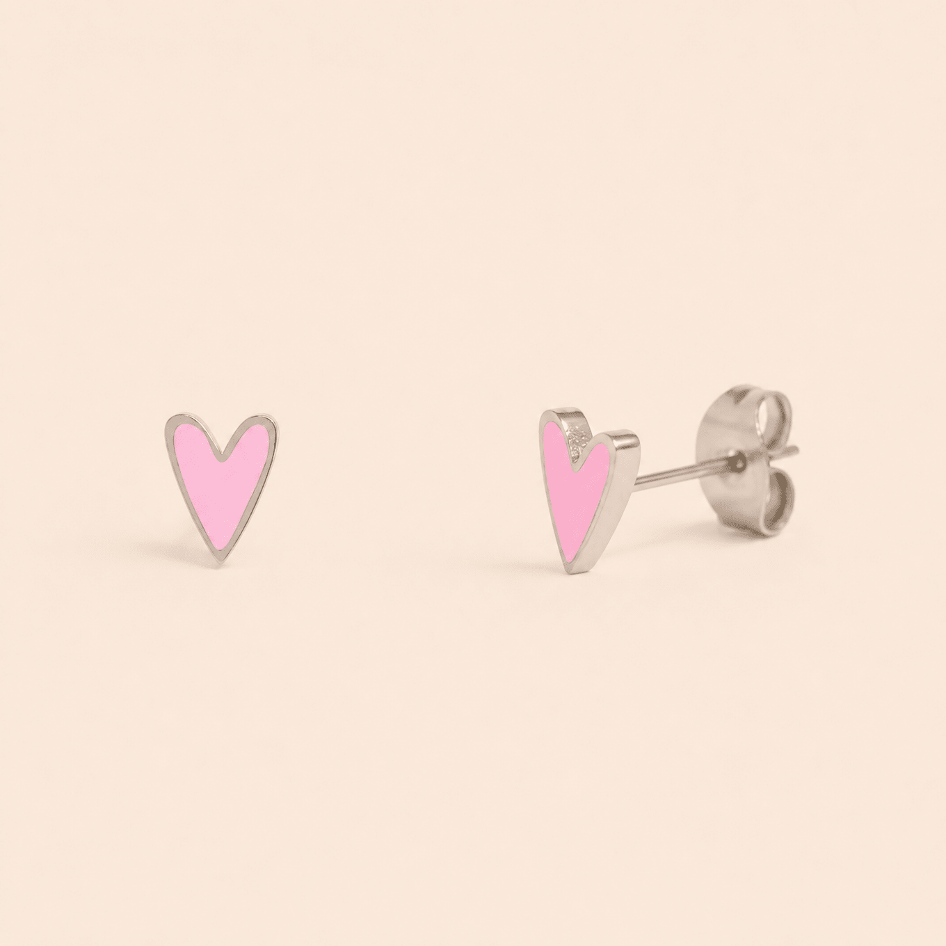 Pink Enamel Heart - Gemlet