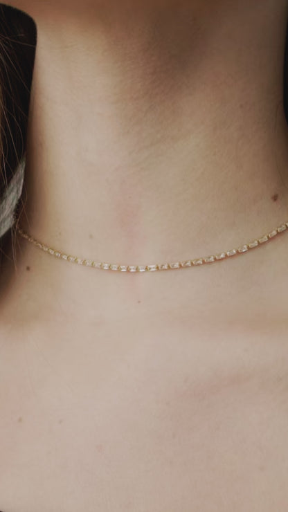 Baguette CZ Necklace