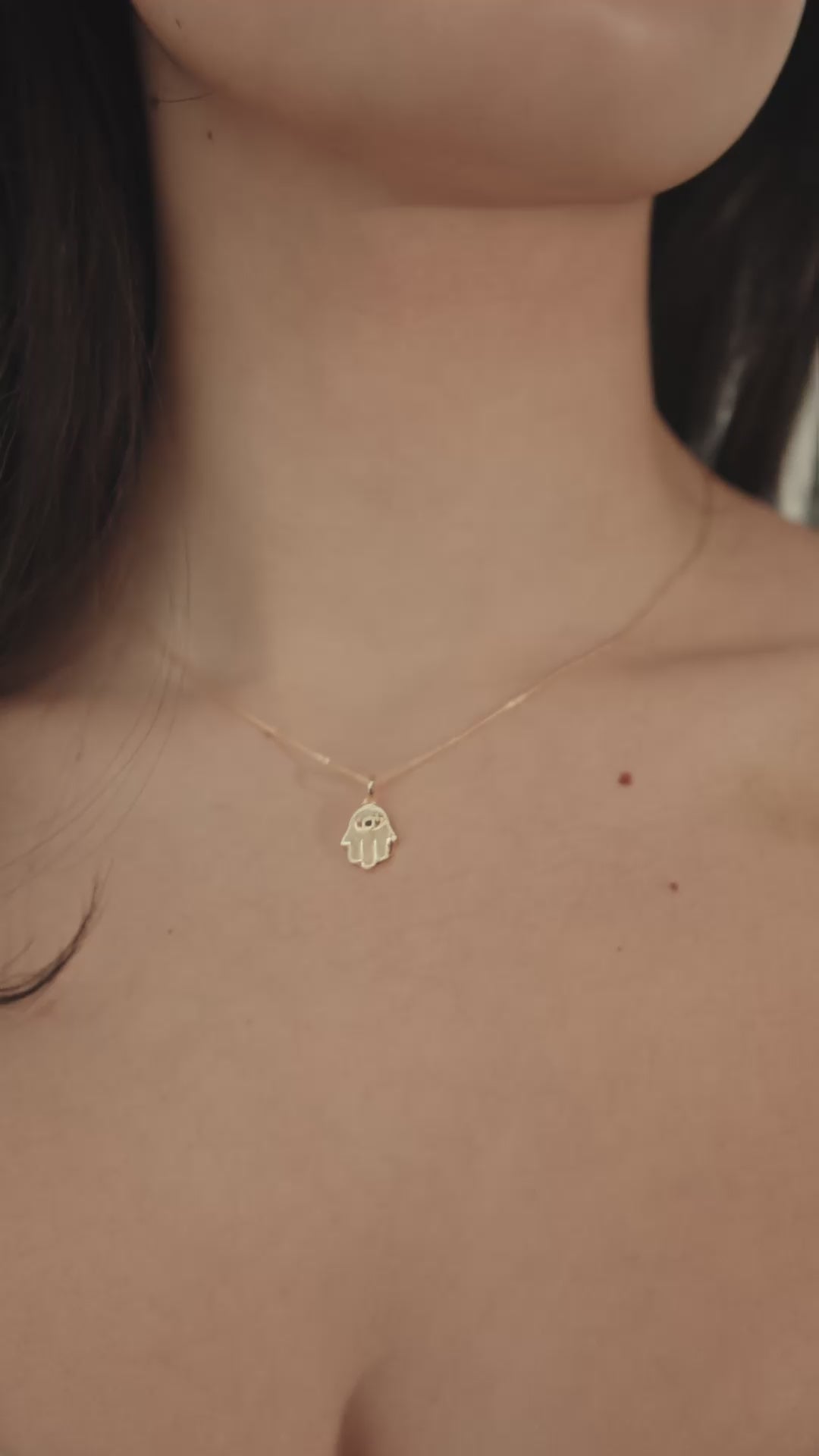 Hamsa Hand Pendant Necklace