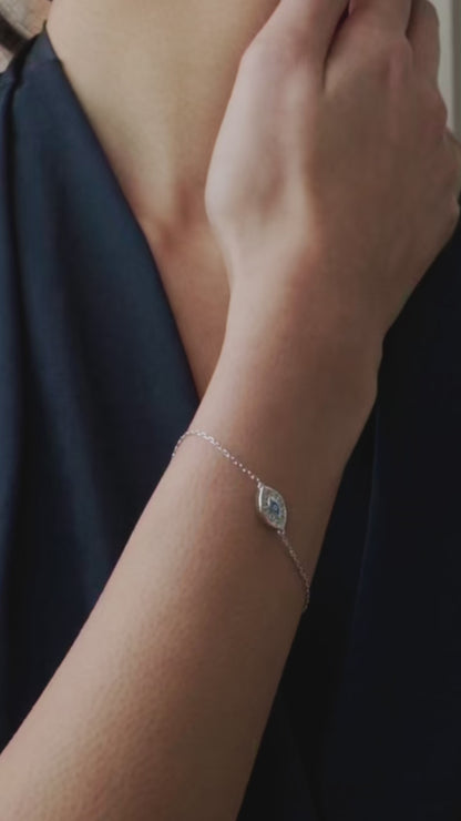 Evil Eye Diamond Chain Bracelet