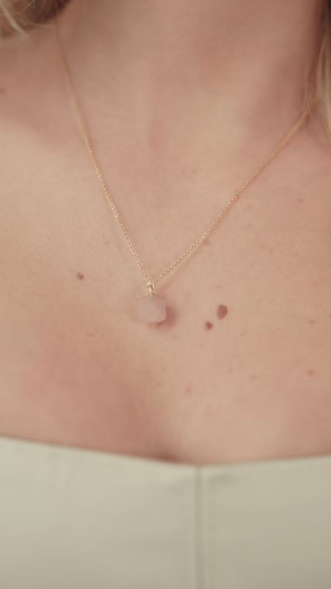 Rose Quartz Nugget Necklace