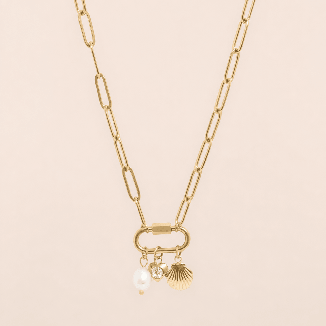Sea Shell Carabiner Necklace - Gemlet