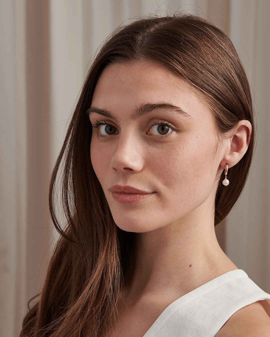 Small Pearl Dangle Hoops - Gemlet