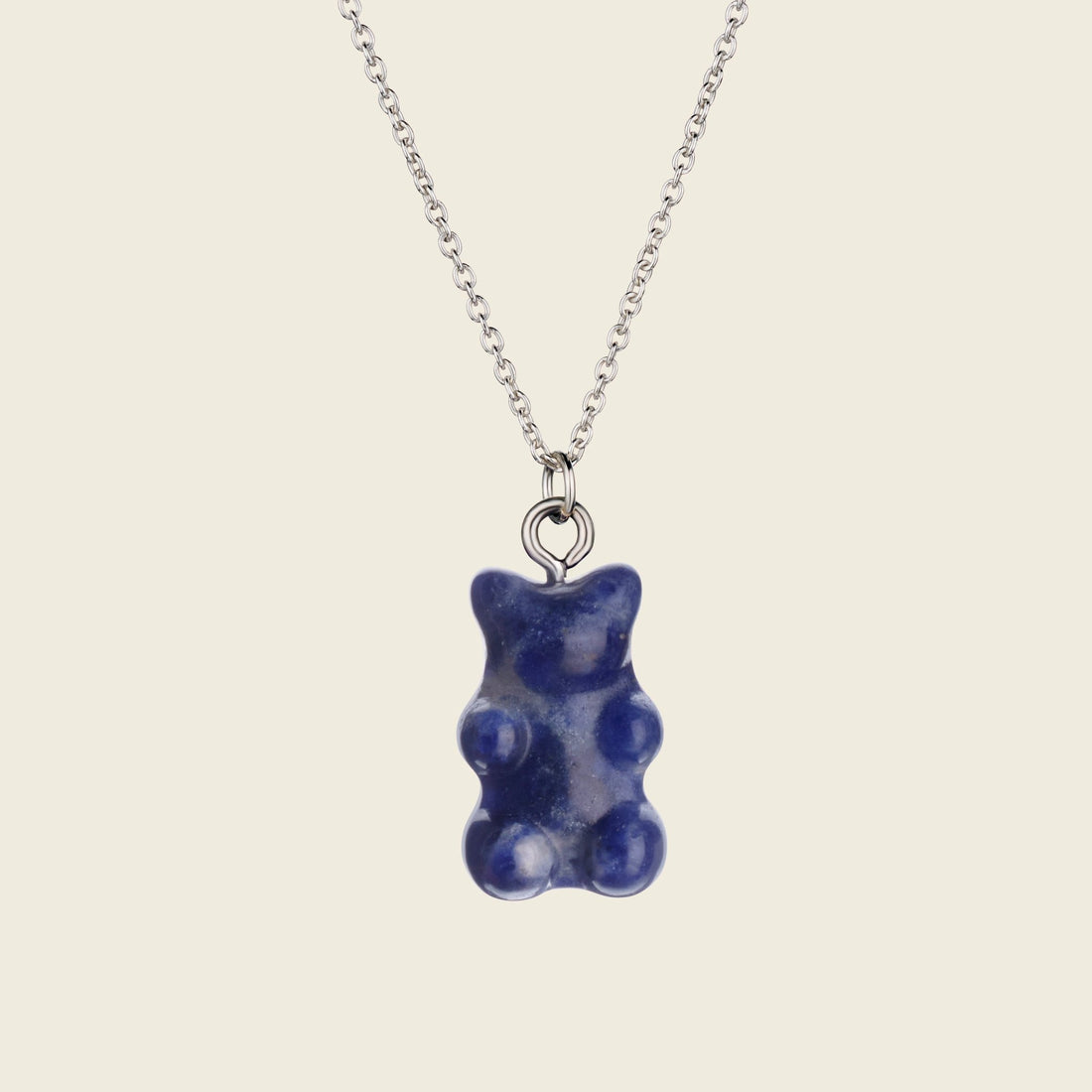 Sodalite Gummy Bear Pendant Necklace - Gemlet
