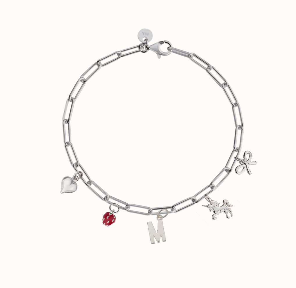 Sterling Silver Charm Bar Bracelets - Gemlet