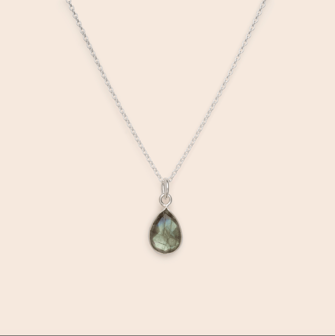 Labradorite Teardrop Necklace
