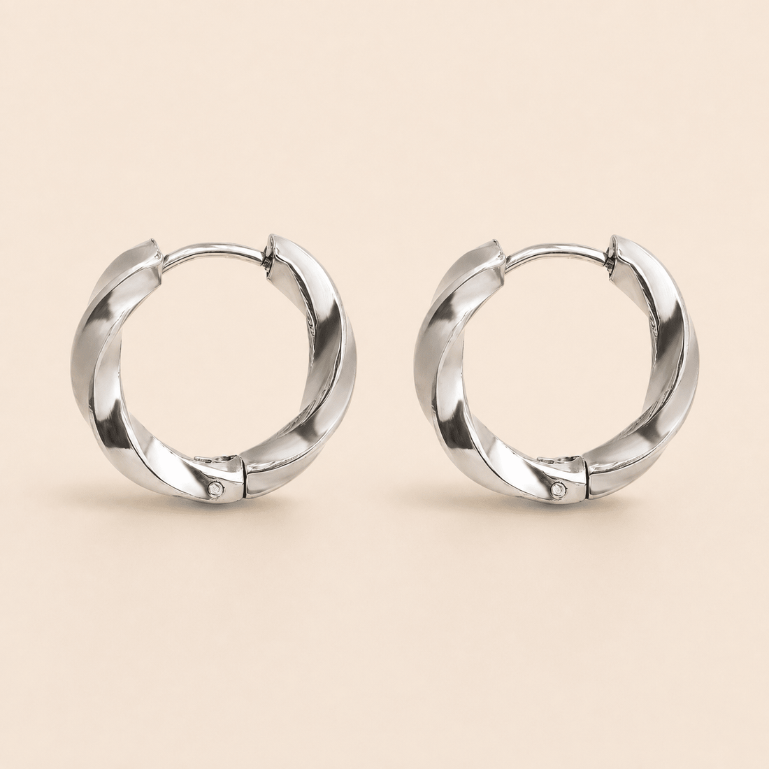 Textured Twisted Huggie Hoop - Gemlet