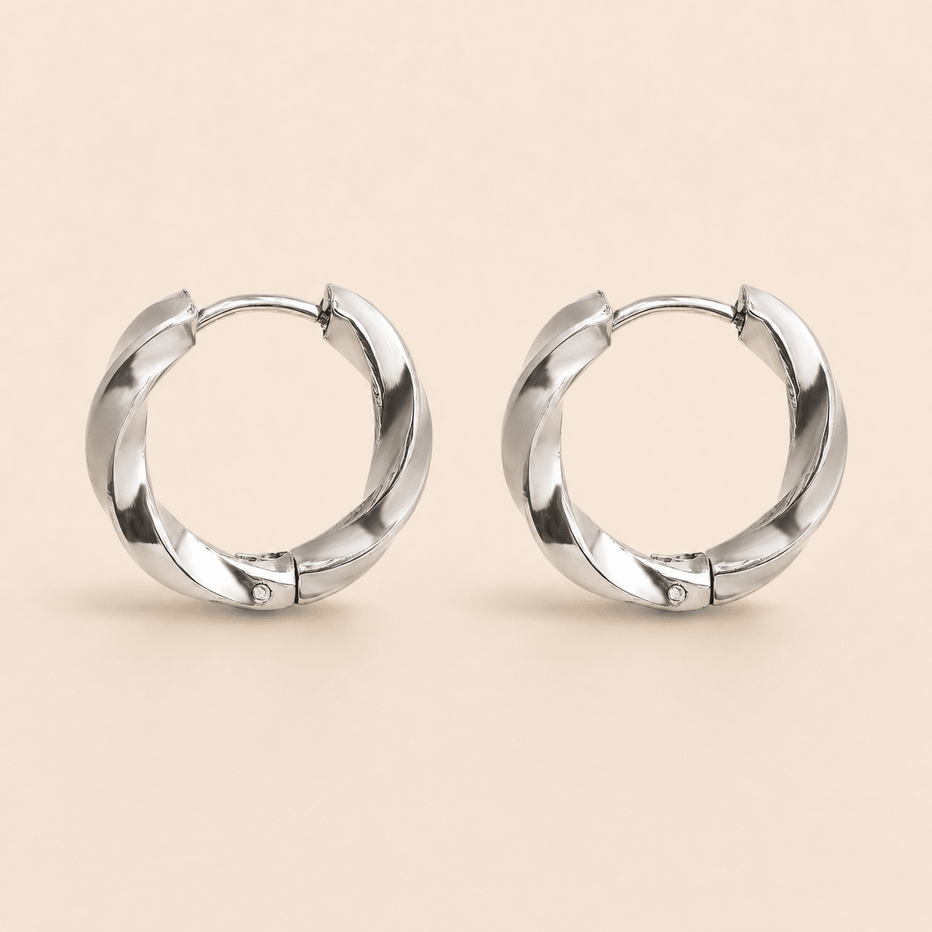 Textured Twisted Huggie Hoop - Gemlet
