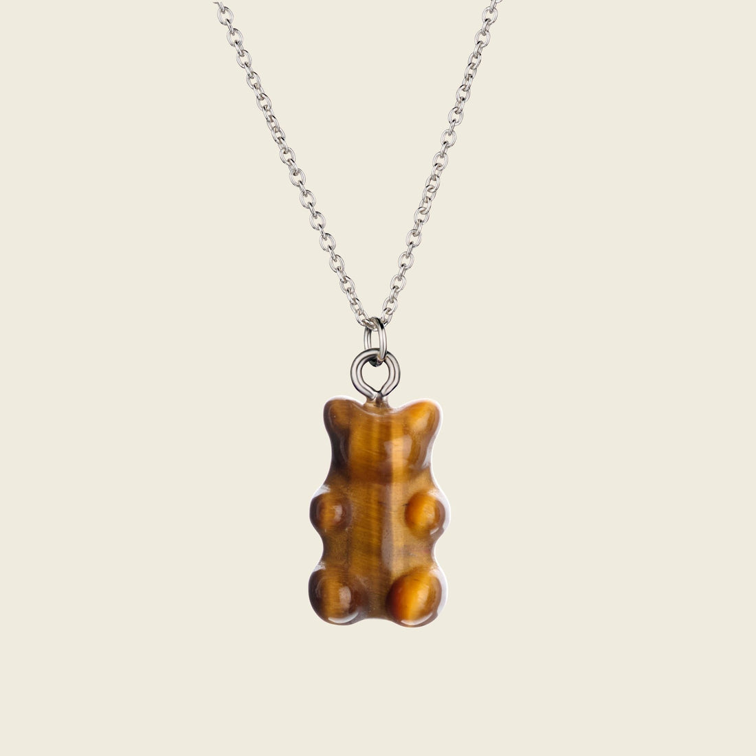 Tigers Eye Gummy Bear Pendant Necklace - Gemlet