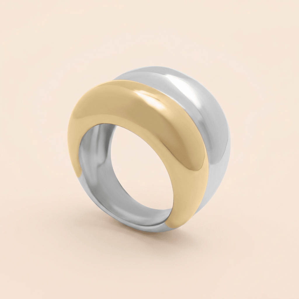Two Tone Statement Ring - Gemlet
