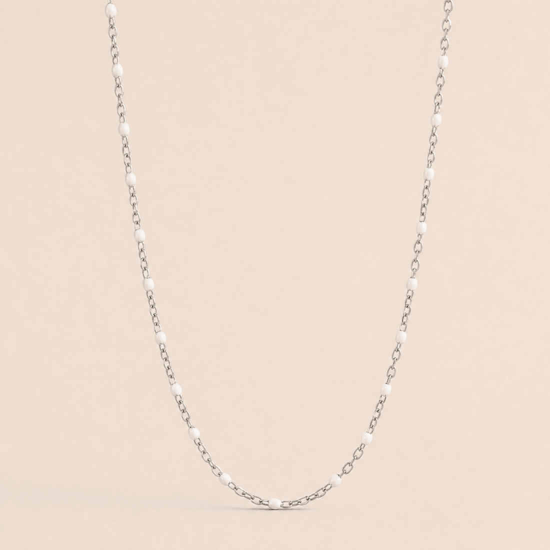 White Enamel Necklace - Gemlet