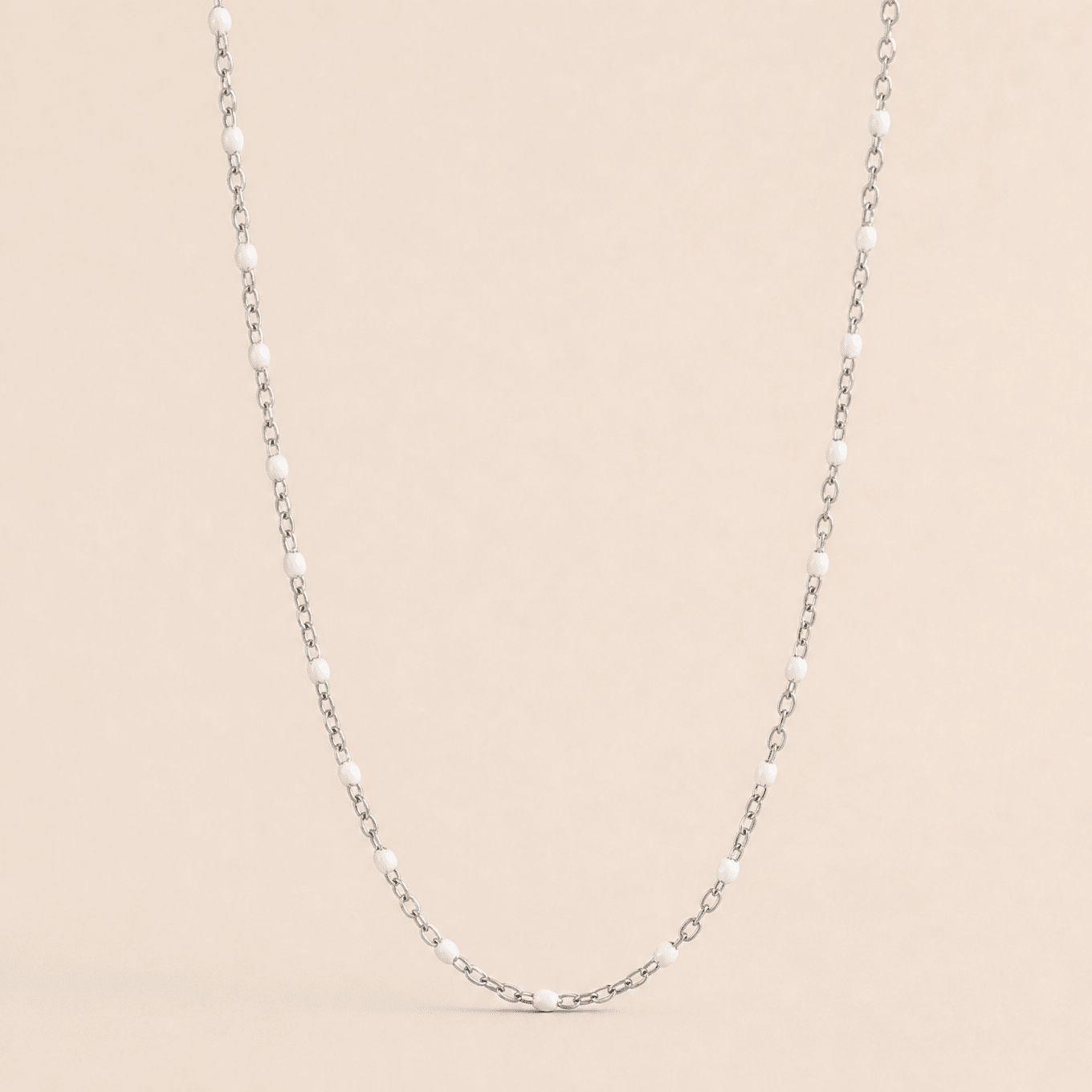White Enamel Necklace - Gemlet
