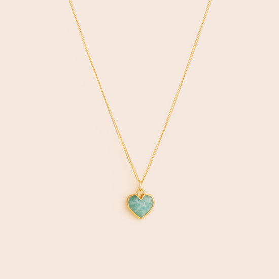 Amazonite Heart Necklace - Gemlet