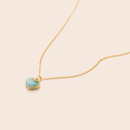 Amazonite Heart Necklace - Gemlet