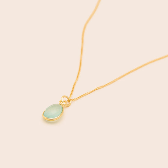 Aquamarine Drop Necklace - Gemlet