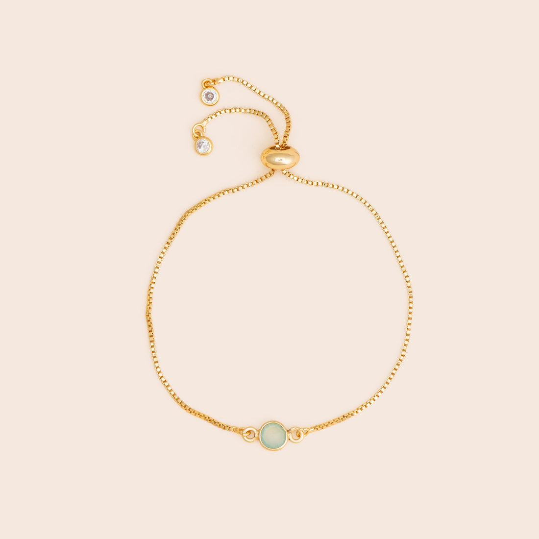 Aquamarine Gemstone Adjustable Bracelet - Gemlet