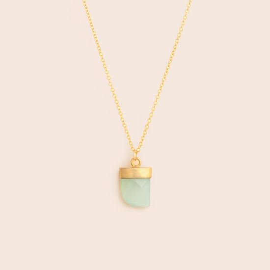 Aquamarine Horn Necklace - Gemlet