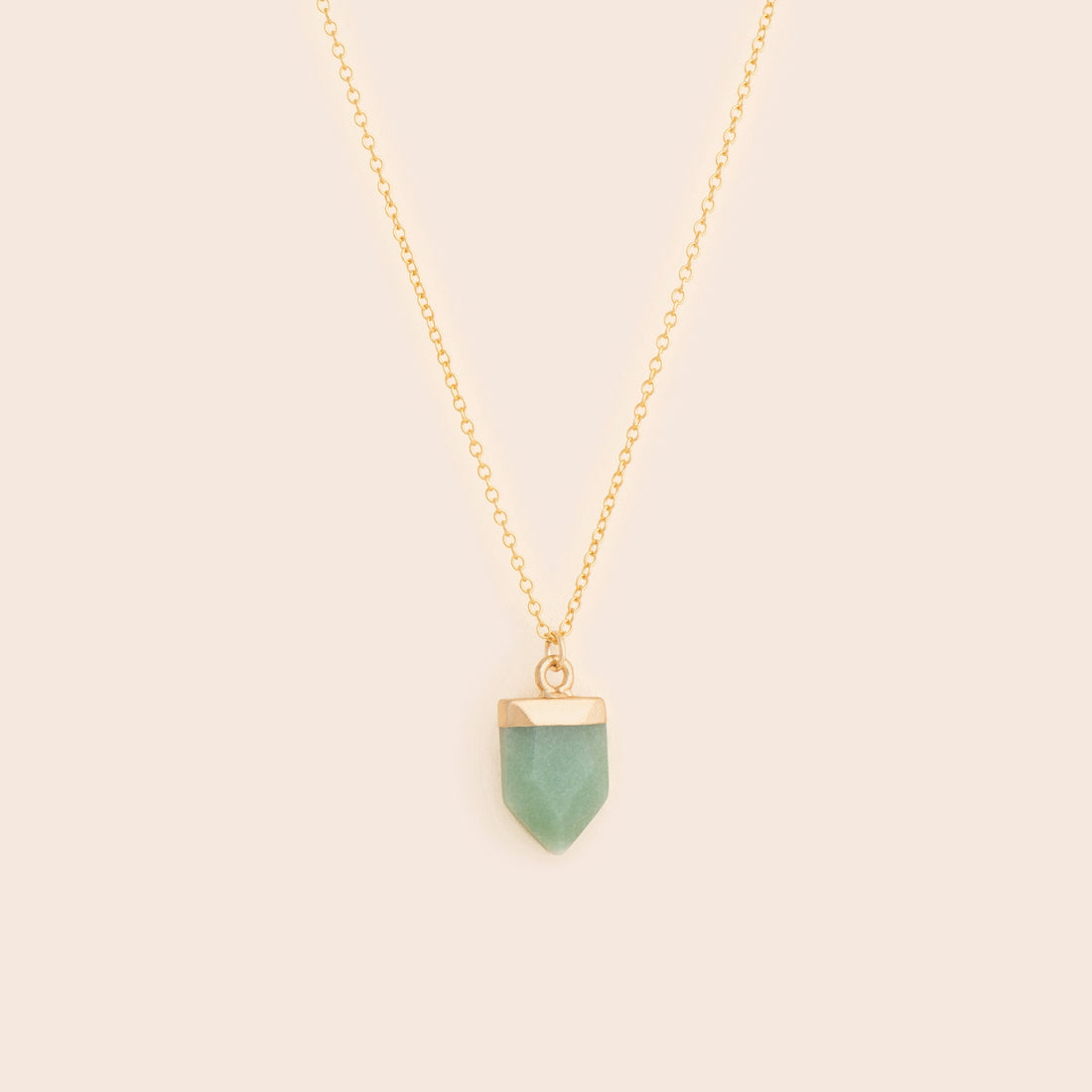 Aventurine Shield Necklace - Gemlet