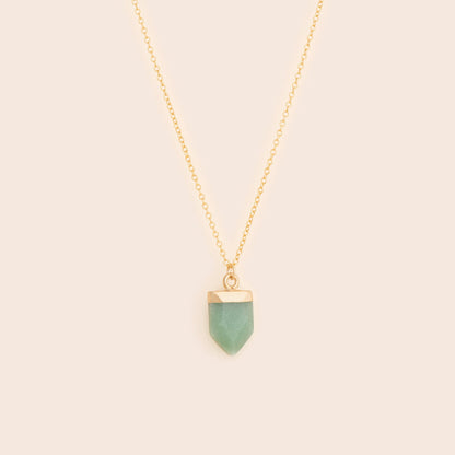 Aventurine Shield Necklace - Gemlet