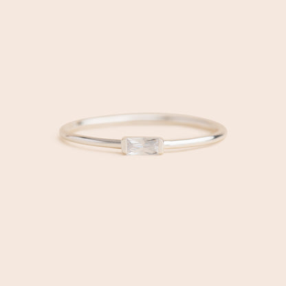 Baguette CZ - Sterling Silver Stacking Ring - Gemlet