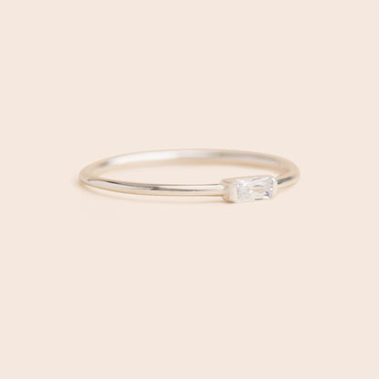 Baguette CZ - Sterling Silver Stacking Ring - Gemlet