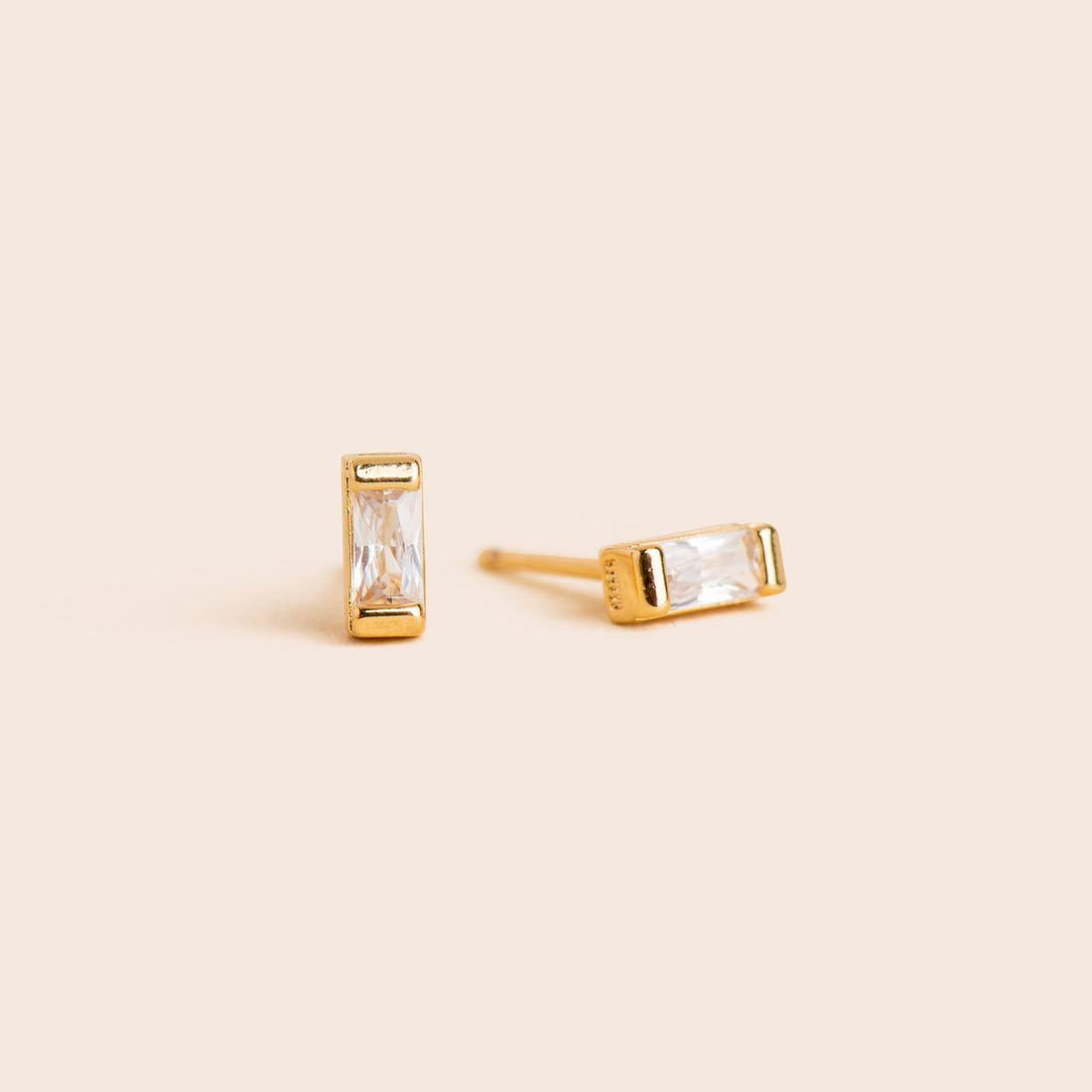 Baguette CZ Stud Earrings - Gemlet