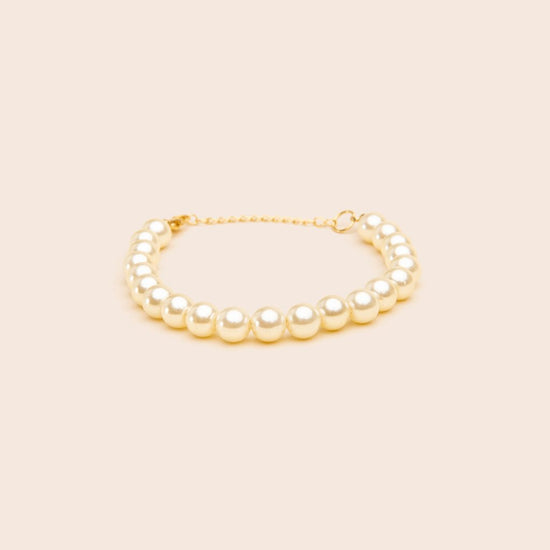 Load image into Gallery viewer, Beaded Pearl Bracelet in Gold - Gemlet
