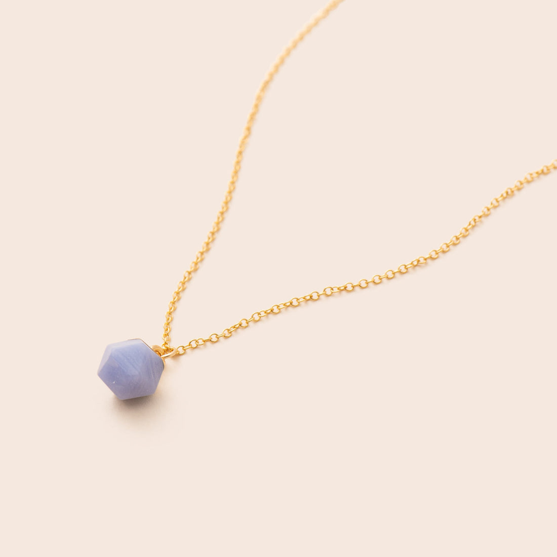 Blue Lace Agate Nugget Necklace - Gemlet