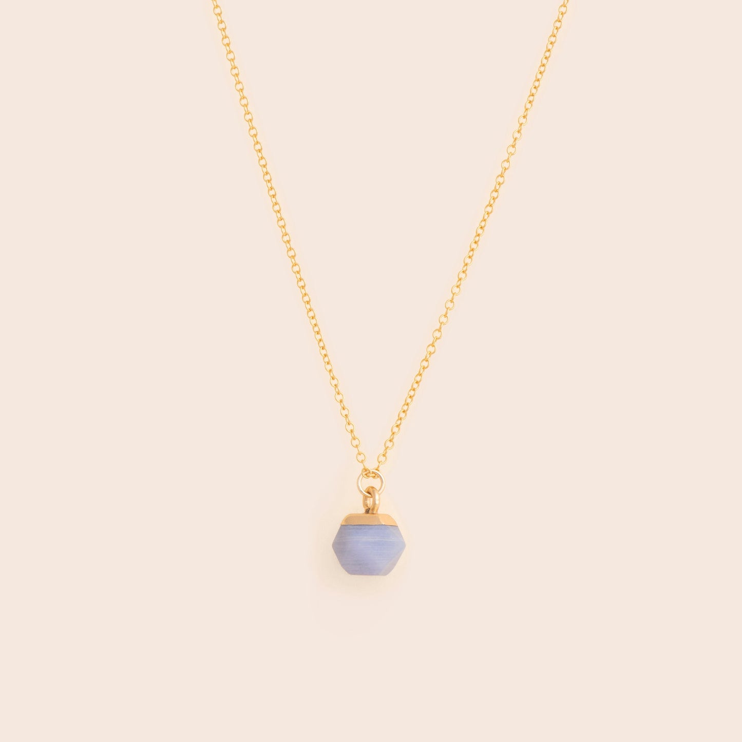 Blue Lace Agate Nugget Necklace - Gemlet