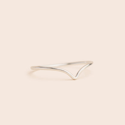 Chevron - Sterling Silver Stacking Ring - Gemlet