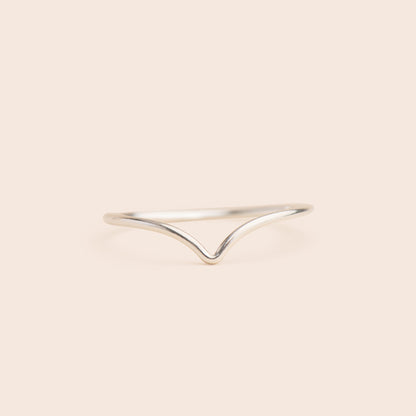 Chevron - Sterling Silver Stacking Ring - Gemlet