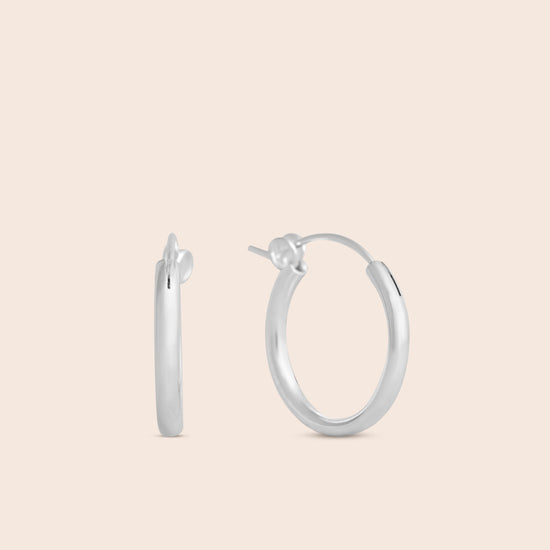 Classic Silver Hinged Hoop Earrings - Gemlet