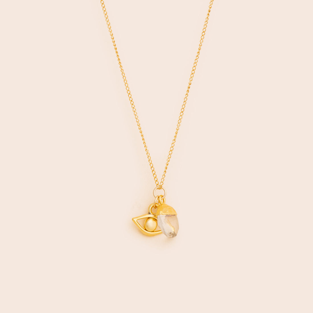 Clear Quartz Gem Drop Necklace - Gemlet