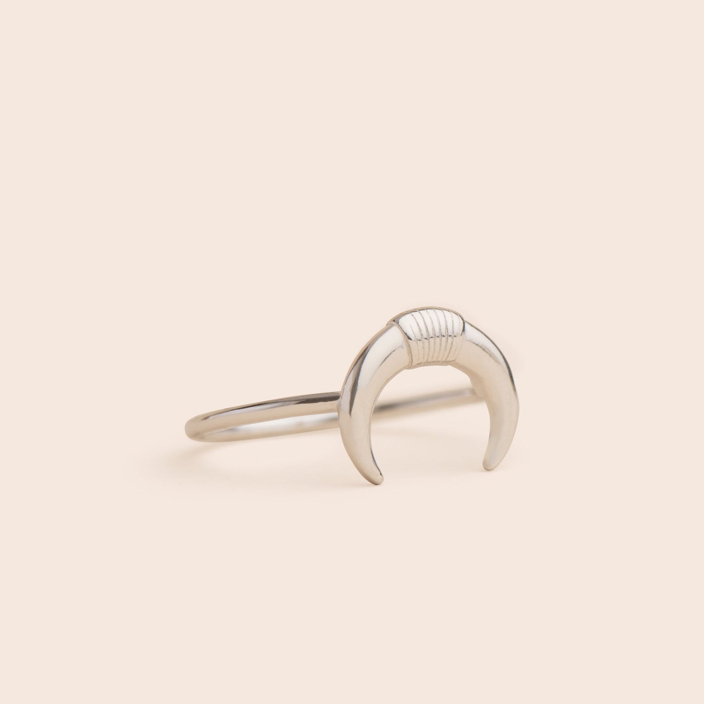 Crescent Moon - Sterling Silver Stacking Ring - Gemlet