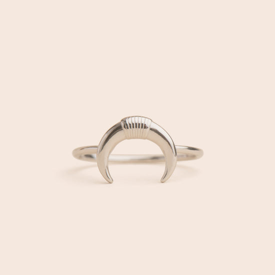 Crescent Moon - Sterling Silver Stacking Ring - Gemlet