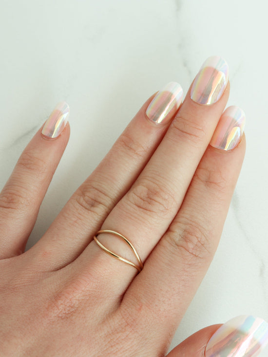 Criss Cross - Gold Filled Stacking Ring - Gemlet