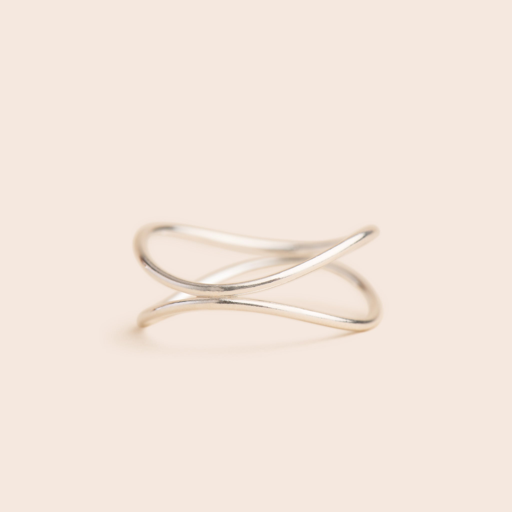 Criss Cross - Sterling Silver Stacking Ring - Gemlet