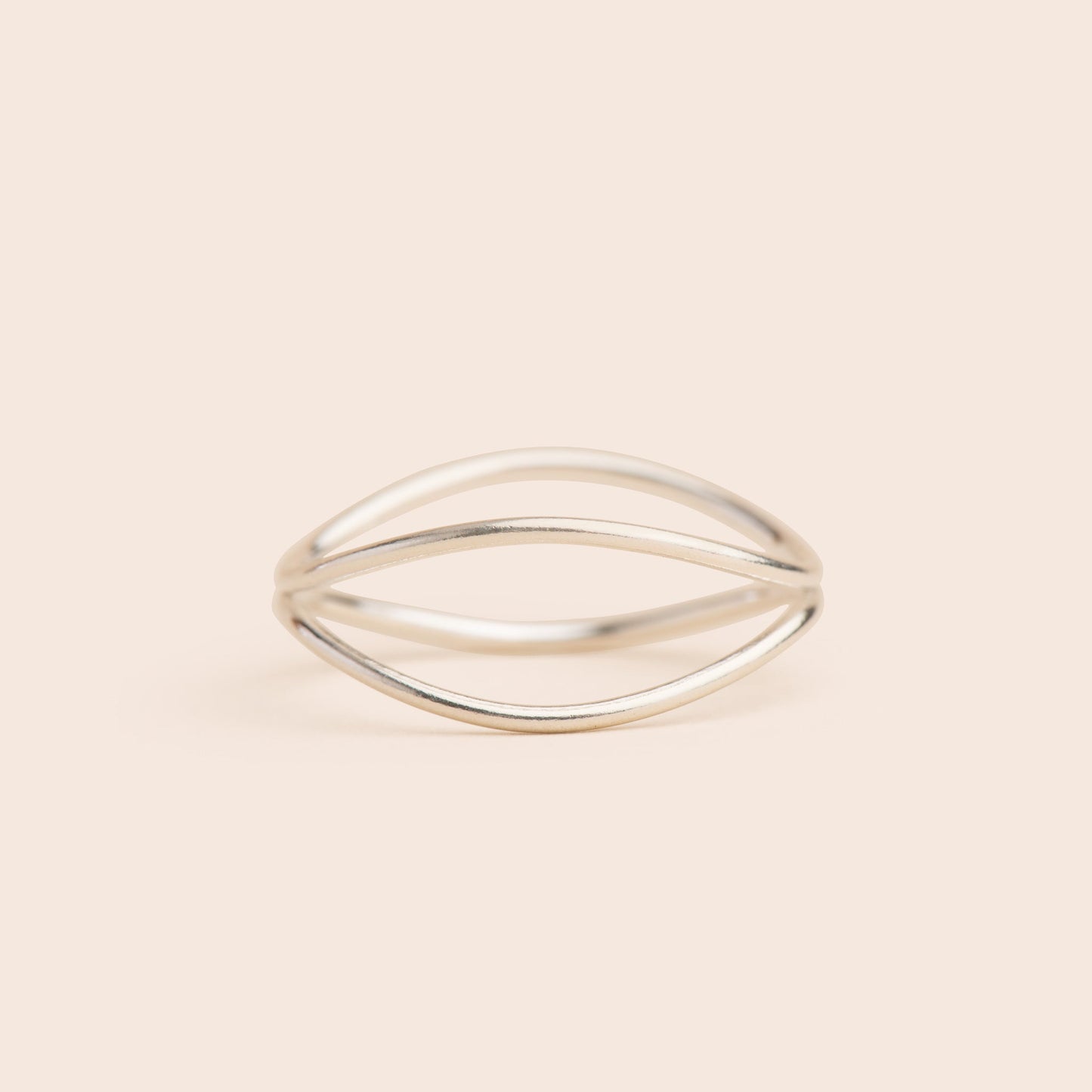 Criss Cross - Sterling Silver Stacking Ring - Gemlet
