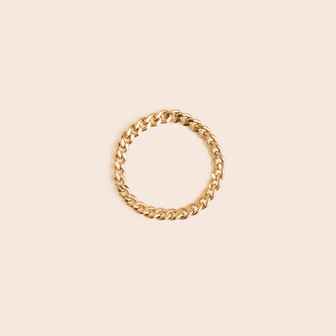 Curb Chain - Gold Filled Stacking Ring - Gemlet