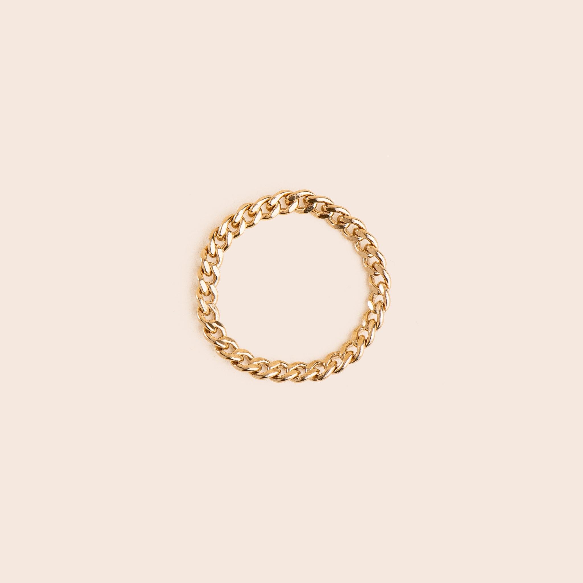 Curb Chain - Gold Filled Stacking Ring - Gemlet