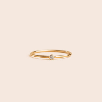 Dainty CZ - Gold Filled Stacking Ring - Gemlet