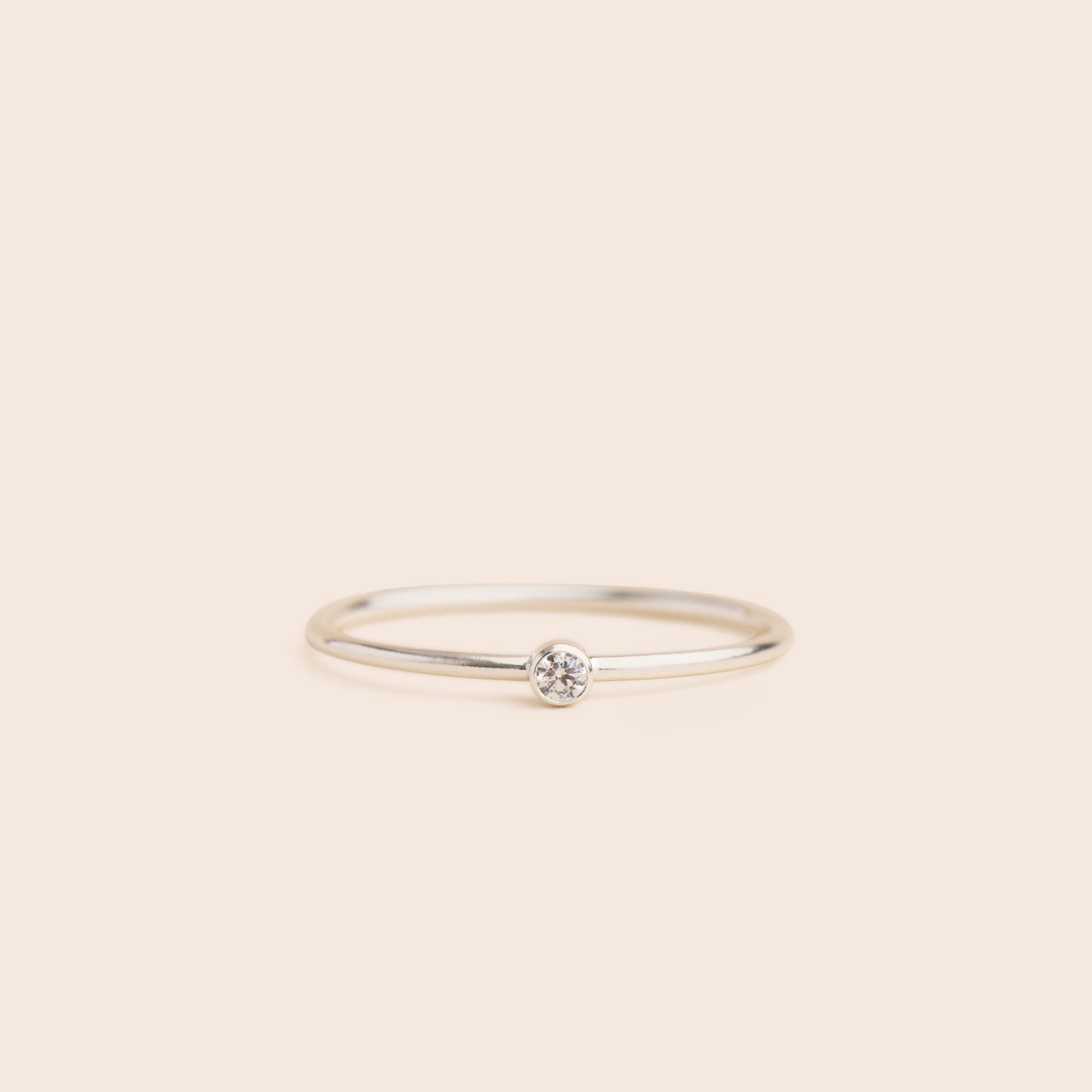 Load image into Gallery viewer, Dainty CZ - Sterling Silver Stacking Ring - Gemlet
