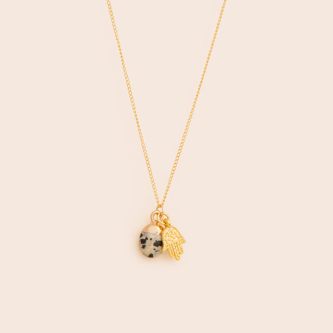 Dalmation Jasper Gem Drop Necklace - Gemlet